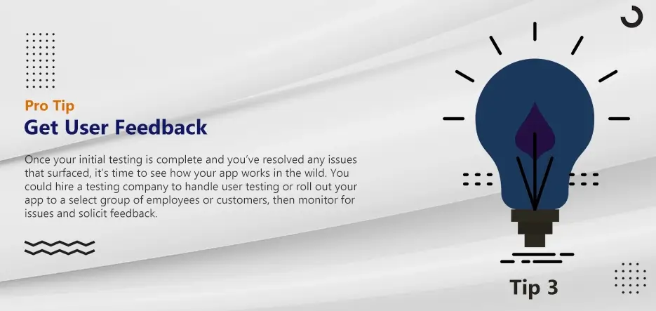 Get user feedback